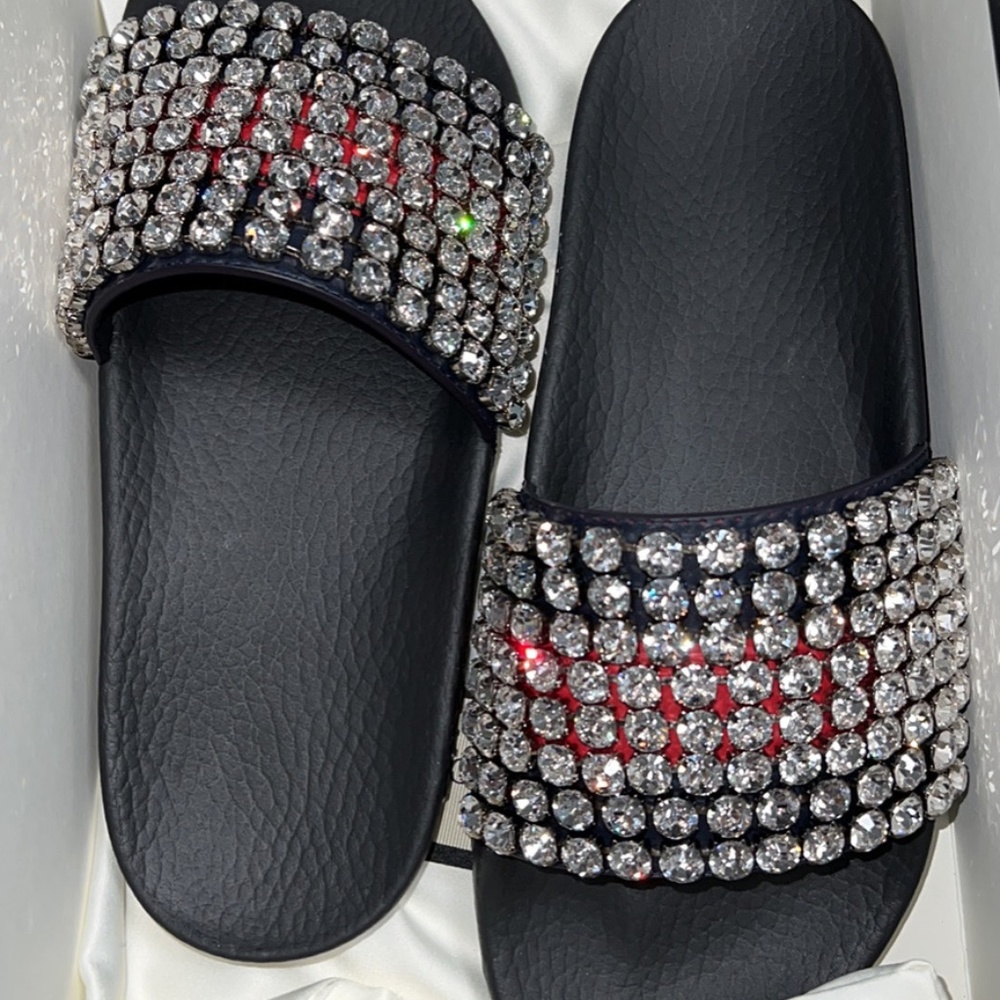 Brand New Gucci Crystals Slides runway size 7